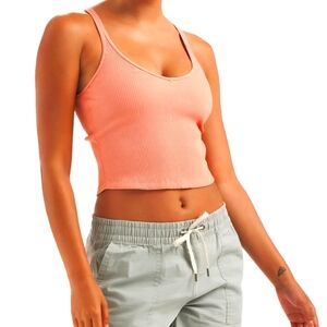 Vuori Crop  Ribbed Tank Top Sz M